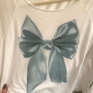 Wildfox Long Sleeve Bow Graphic Tee